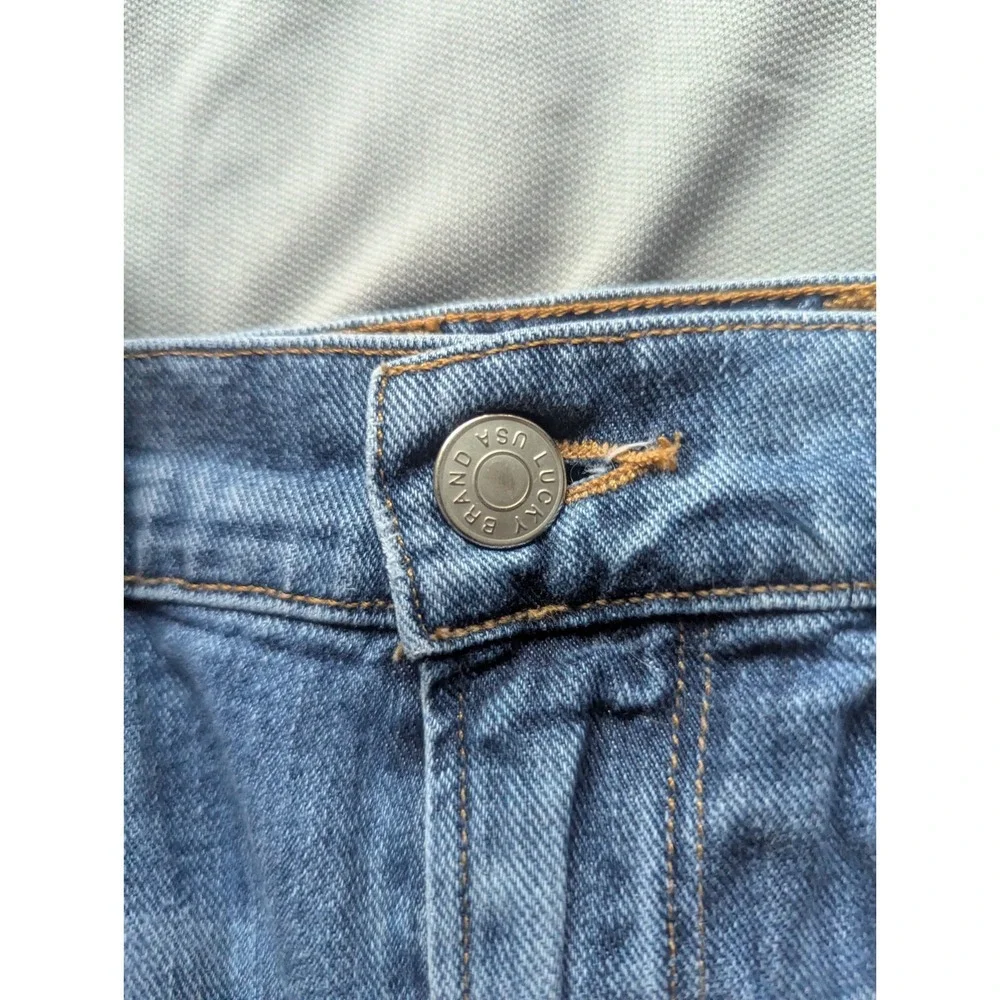 Lucky Brand Dylan Boyfriend Size 10/30 Women's Denim Jeans Made In USA Distress